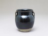 Black ware jar with black glaze (oblique)