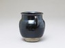 Black ware jar with black glaze (oblique)