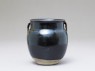 Black ware jar with black glaze (side)