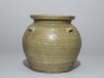 Greenware globular jar with loop handles (side)