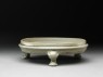 Greenware jar stand (oblique)