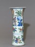 Beaker vase with a seated official receiving a messenger (side)