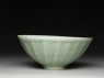 Greenware bowl with lotus petals (side)