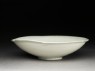 White ware dish with lotus decoration (oblique)