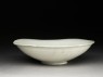 White ware dish with lotus decoration (oblique)