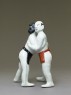 Figure of two sumo wrestlers (oblique)