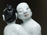 Figure of two sumo wrestlers (detail)