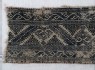 Textile fragment with leaf scrolls, palmettes, and triangles (detail)