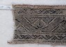 Textile fragment with leaf scrolls, palmettes, and triangles (detail, reverse)