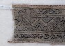 Textile fragment with leaf scrolls, palmettes, and triangles (detail, reverse)