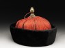 Silk and velvet hat used for official occasions (oblique)