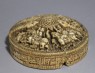 Casket lid with huntsmen and animals (oblique)