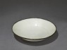 White ware dish with lotus decoration (oblique)