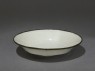 White ware dish with lotus decoration (oblique)