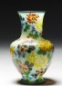 Baluster vase with chrysanthemums (side)