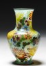 Baluster vase with chrysanthemums (side)