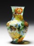 Baluster vase with chrysanthemums (side)