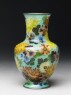 Baluster vase with chrysanthemums (side)