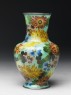 Baluster vase with chrysanthemums (side)