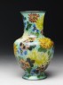 Baluster vase with chrysanthemums (side)