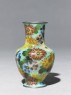 Baluster vase with chrysanthemums (side)