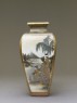 Kyo-Satsuma vase with figures, flowers, and landscape scenes (side)