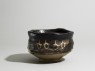 Tea bowl with aubergines and cross-hatches (side)