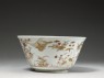 Bowl with partridges and flowers (side)