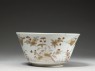 Bowl with partridges and flowers (side)