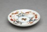 Miniature saucer with flowers and butterflies (oblique)