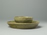 Greenware tray and cup (side)