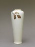 Satsuma style vase depicting a bird perched on a cherry tree (side)