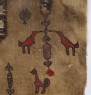 Part of a tunic front with geometric pattern and birds (detail)