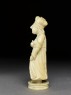 Ivory king chess-piece (side)