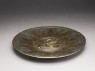 Lobed dish with a Chinese warrior (oblique)