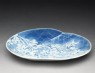 Dish with leaves and waves (oblique)