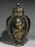 Octagonal jar with flowers (side)