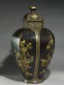 Octagonal jar with flowers (side)