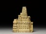 Stone model of the Mahabodhi temple (side)