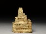 Stone model of the Mahabodhi temple (oblique)