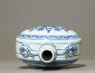 Blue-and-white moon flask or bianhu (top)