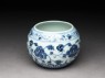 Blue-and-white jar with flowers (oblique)