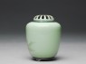 Incense burner, or kōro, with an entrance gate amid trees (side)