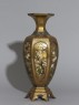 Hexagonal baluster vase with flowers and birds (side)