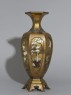 Hexagonal baluster vase with flowers and birds (side)