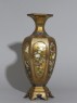 Hexagonal baluster vase with flowers and birds (side)