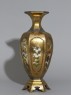 Hexagonal baluster vase with flowers and birds (side)