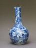 Bottle in the Chinese 'transitional style' with figures in a landscape (side)