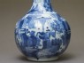 Bottle in the Chinese 'transitional style' with figures and bottle-brush trees (detail)