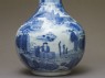 Bottle in the Chinese 'transitional style' with figures and bottle-brush trees (detail)